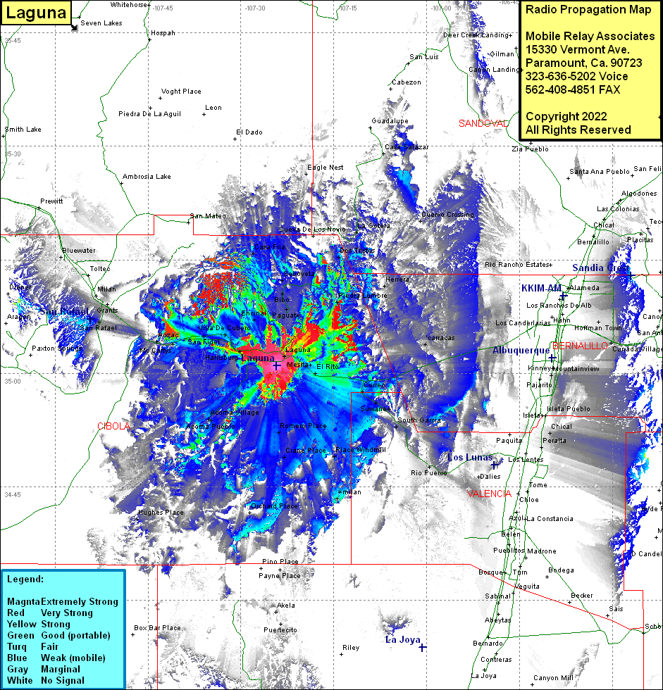heat map radio coverage Laguna